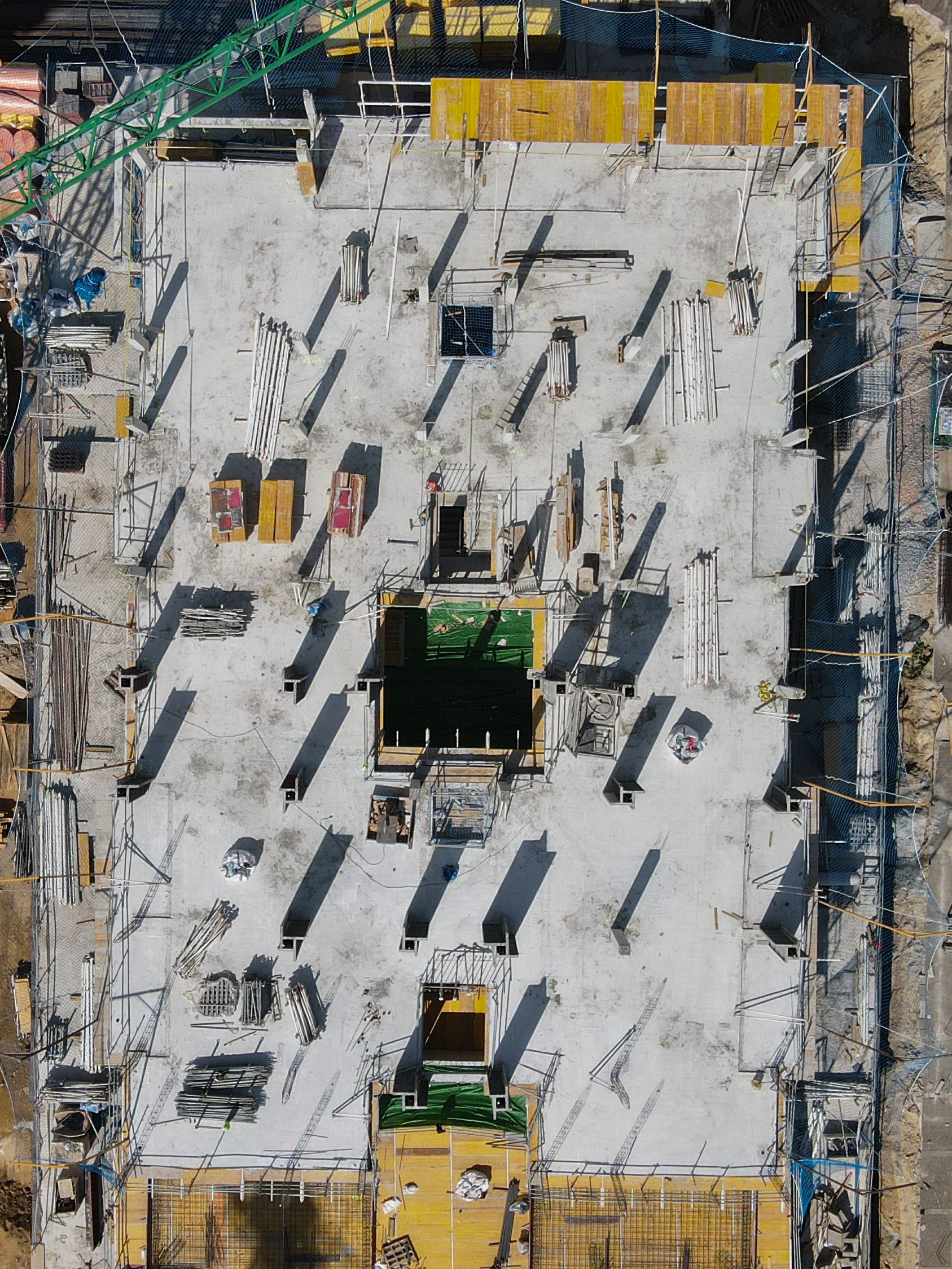 Vista aérea de proyectos de construcción